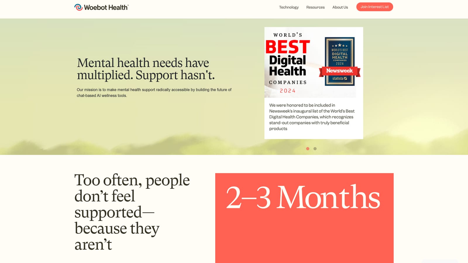 Woebot Health — Confirm you meet the age requirement