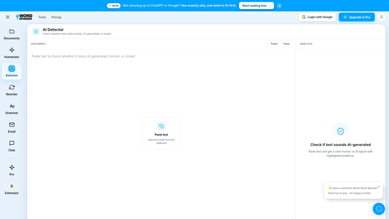 Word Spinner — Check the AI signal before publishing