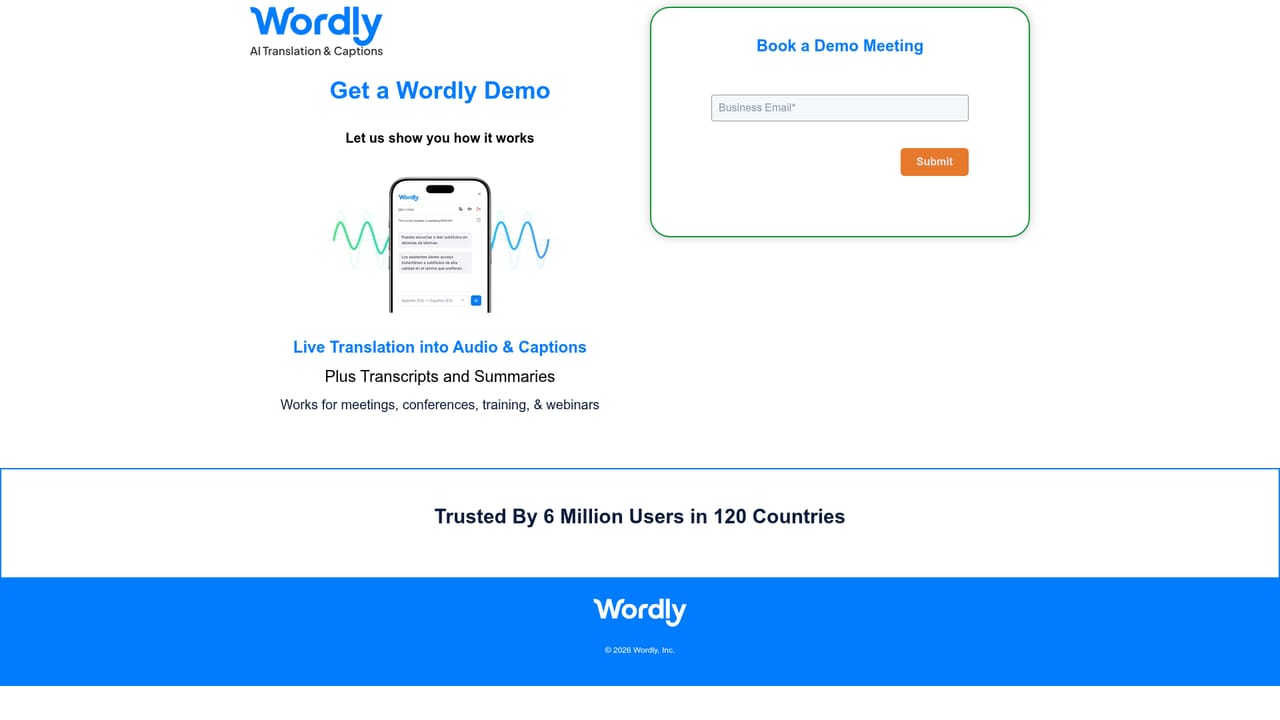 Wordly AI Translation — Request a personalized demo