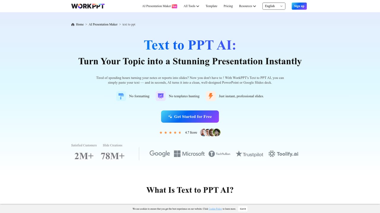 workppt — Generate slides from a prompt