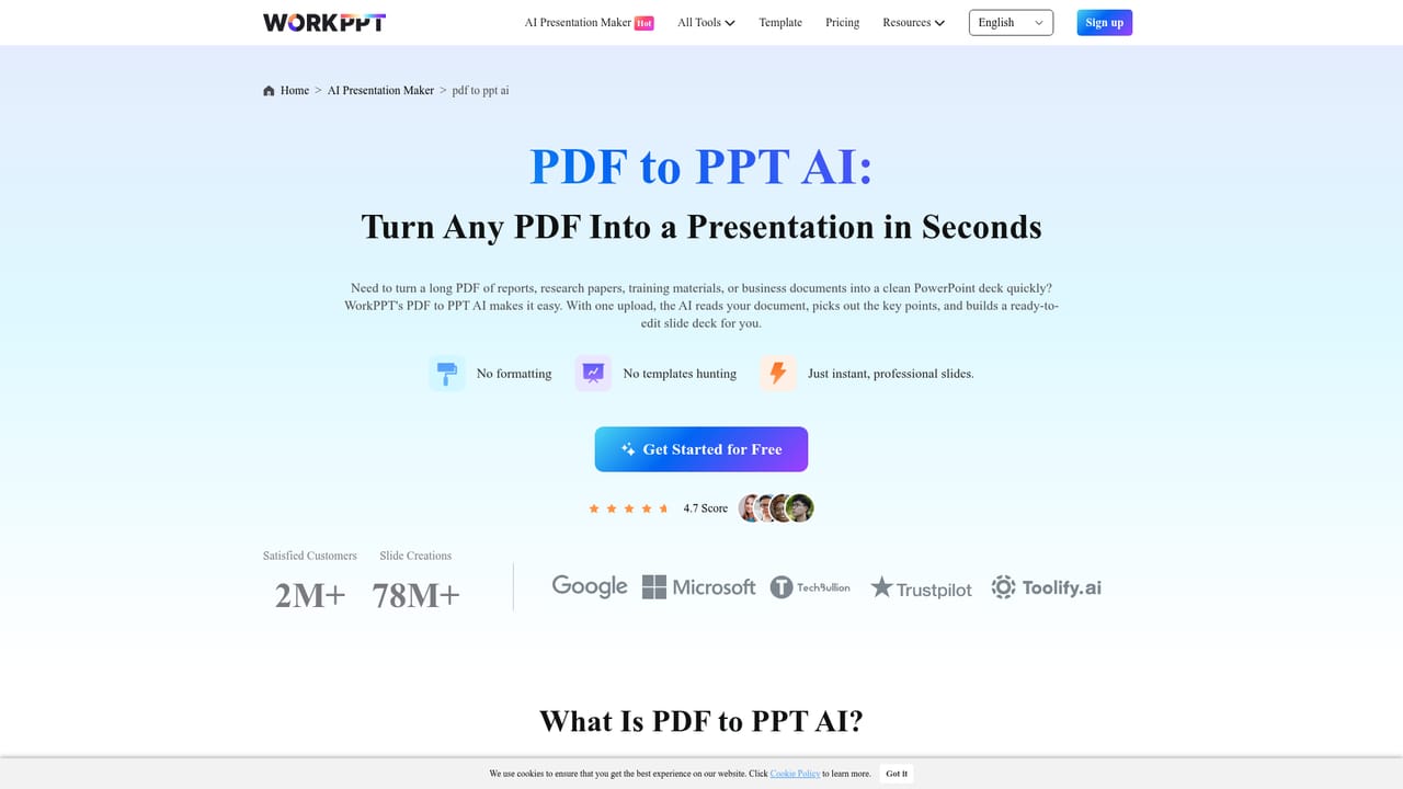 workppt — Or convert a document into slides