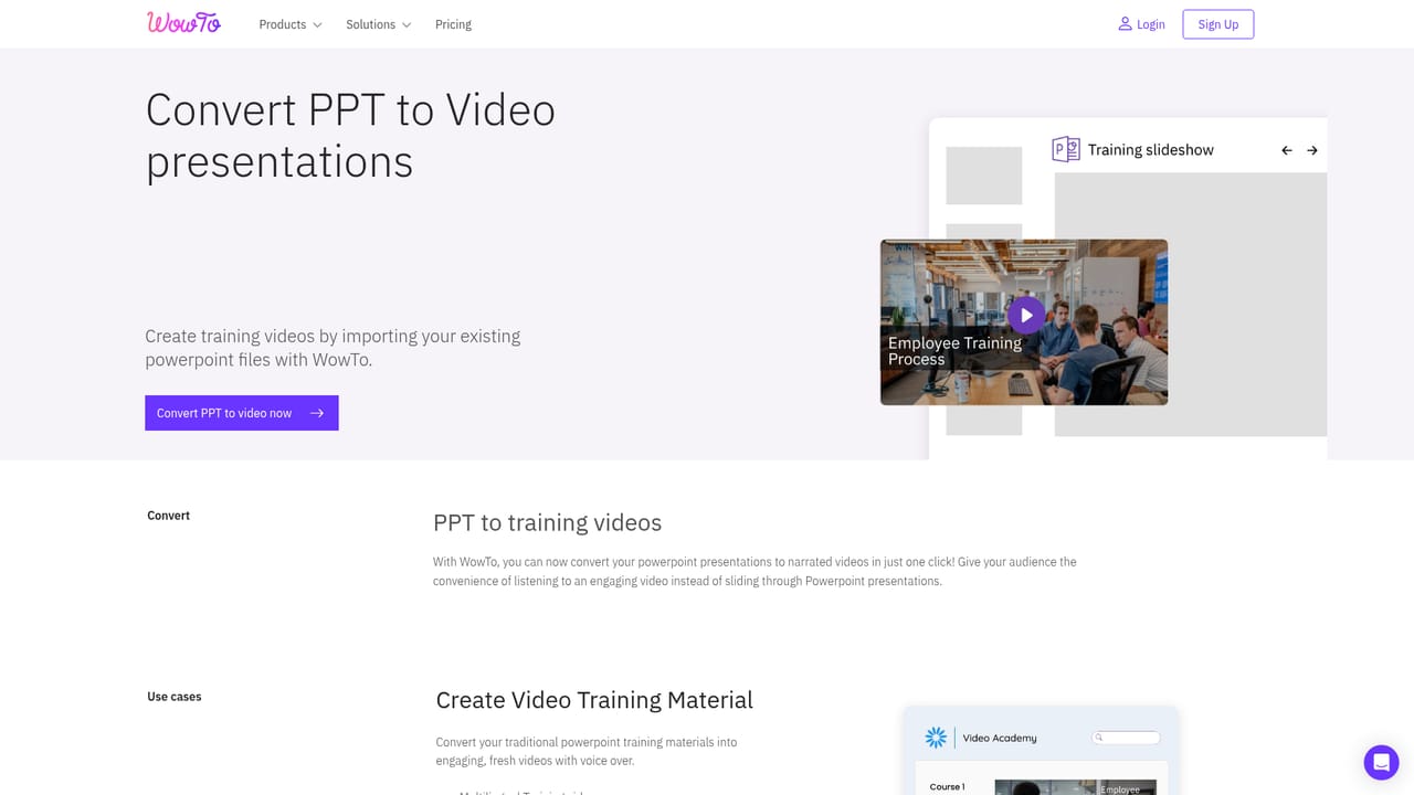 WowTo — Or import an existing recording, deck or PDF