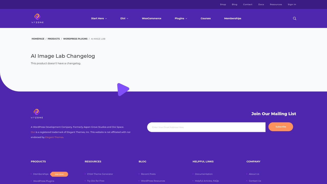 WPZone — Check the changelog before upgrading