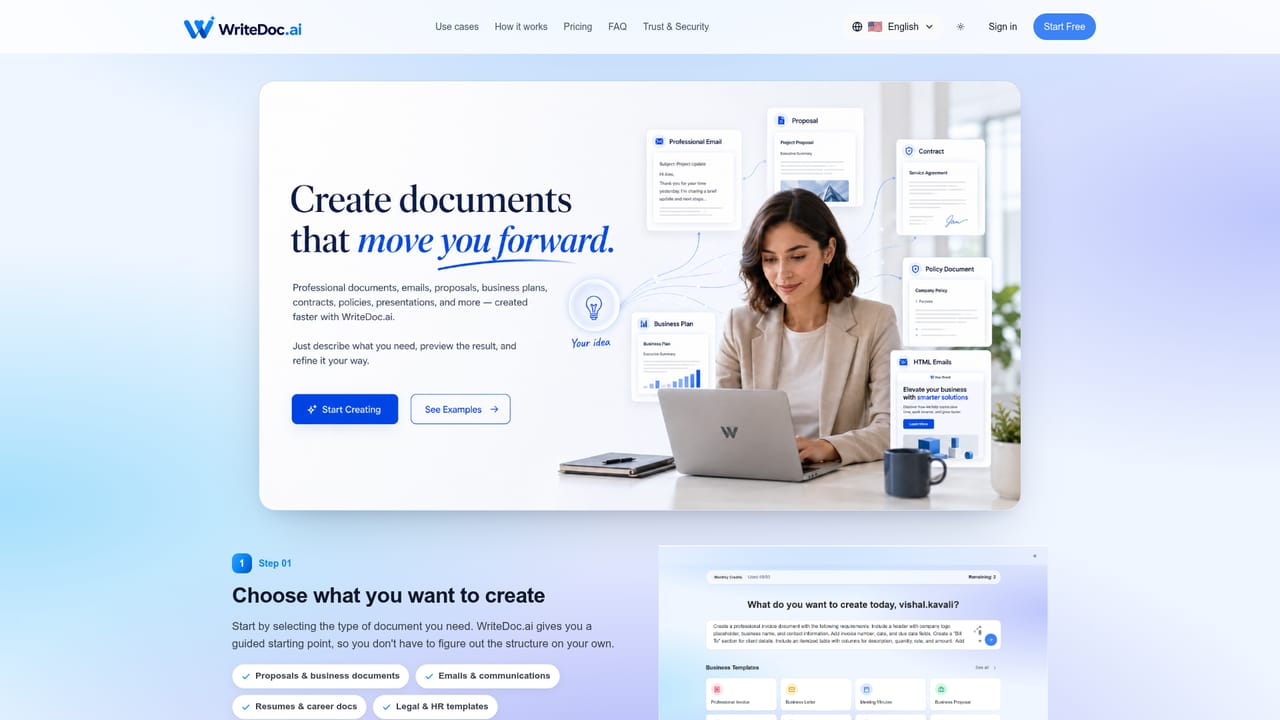 WriteDoc.ai — Add the details that shape the draft