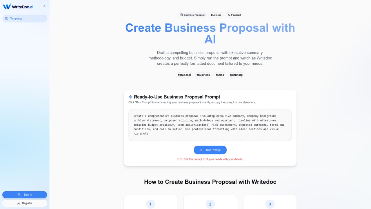 WriteDoc.ai — Check a full example before starting