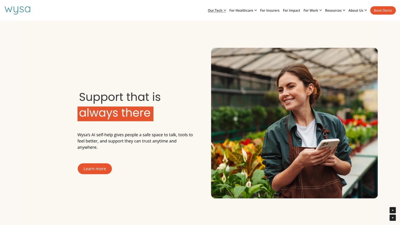 Wysa — Start with the AI self-help experience