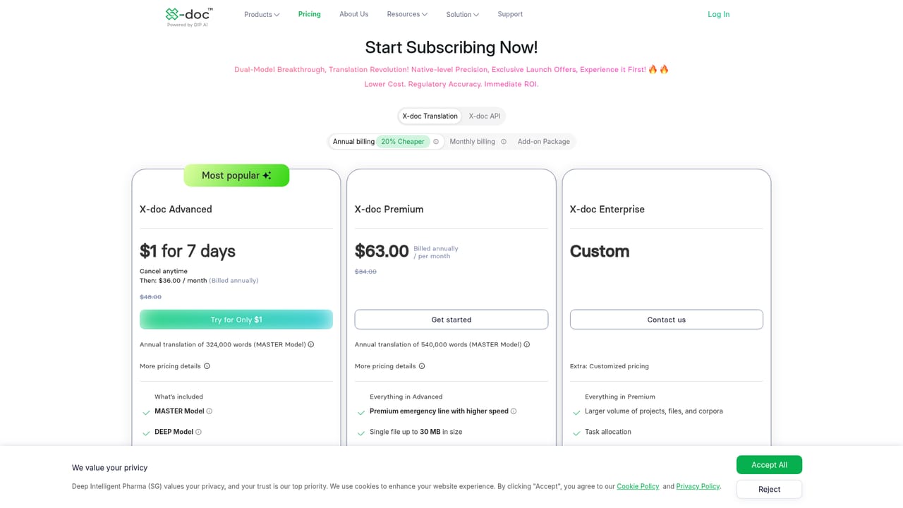 X-doc — Check pricing or ask support for volume terms