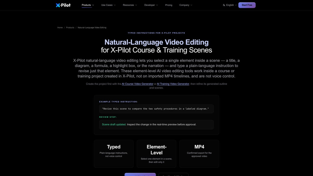 X-Pilot AI — Refine in plain language