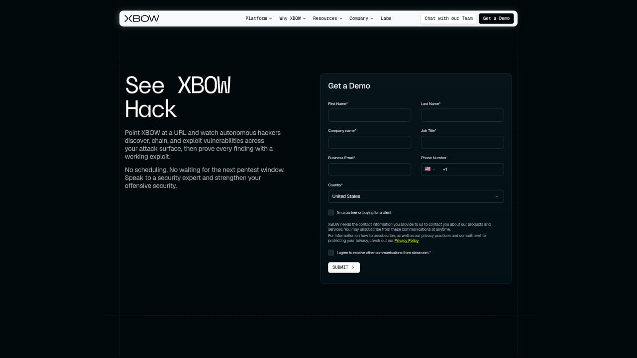 XBOW — Book a demo and get access
