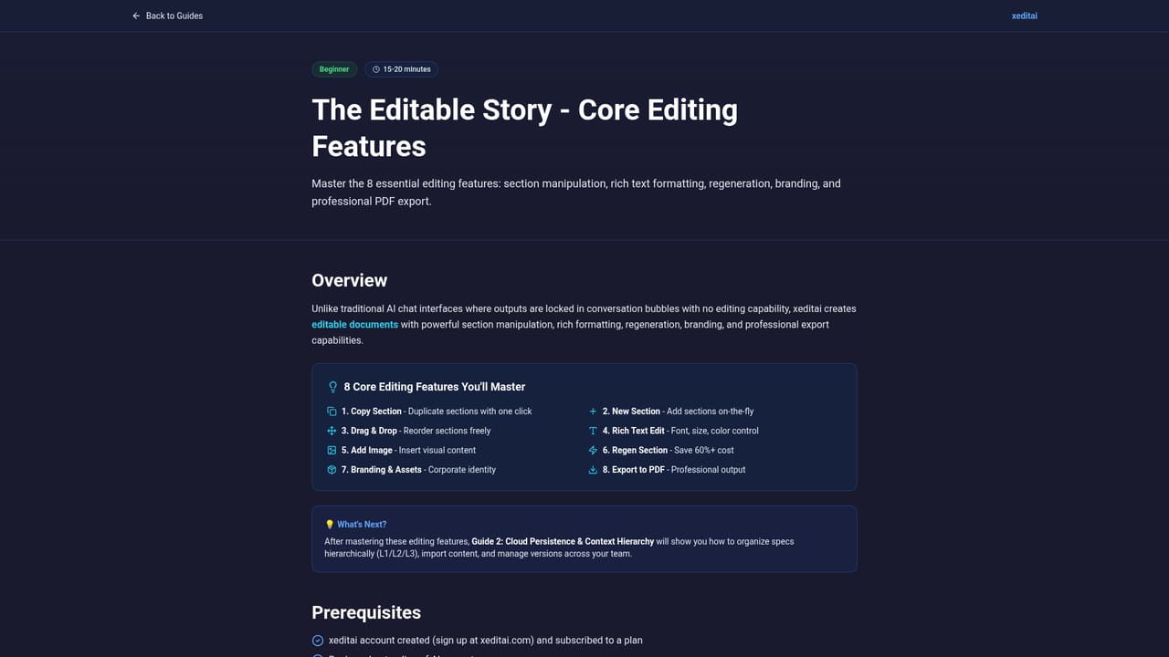 xeditai — Generate and edit inside the document