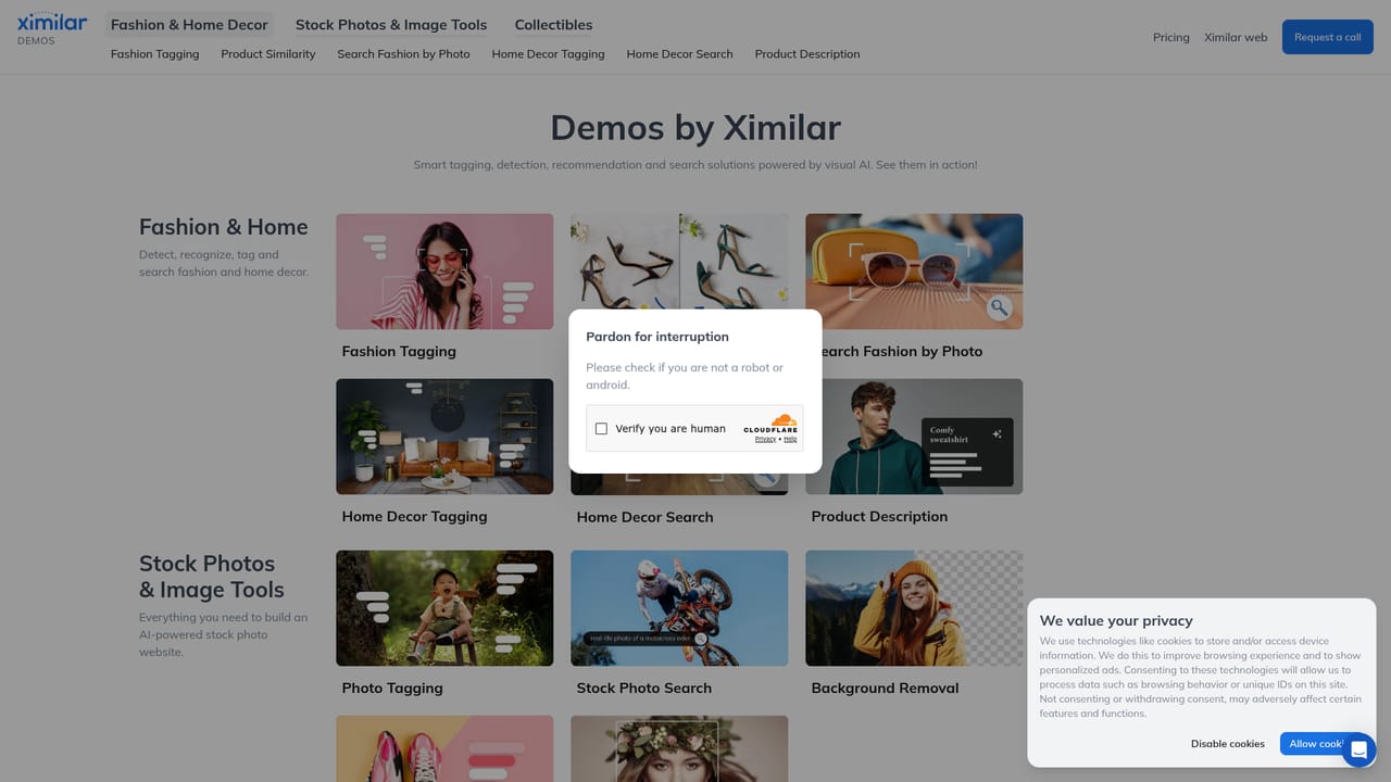 Ximilar — Explore the ready-made demos