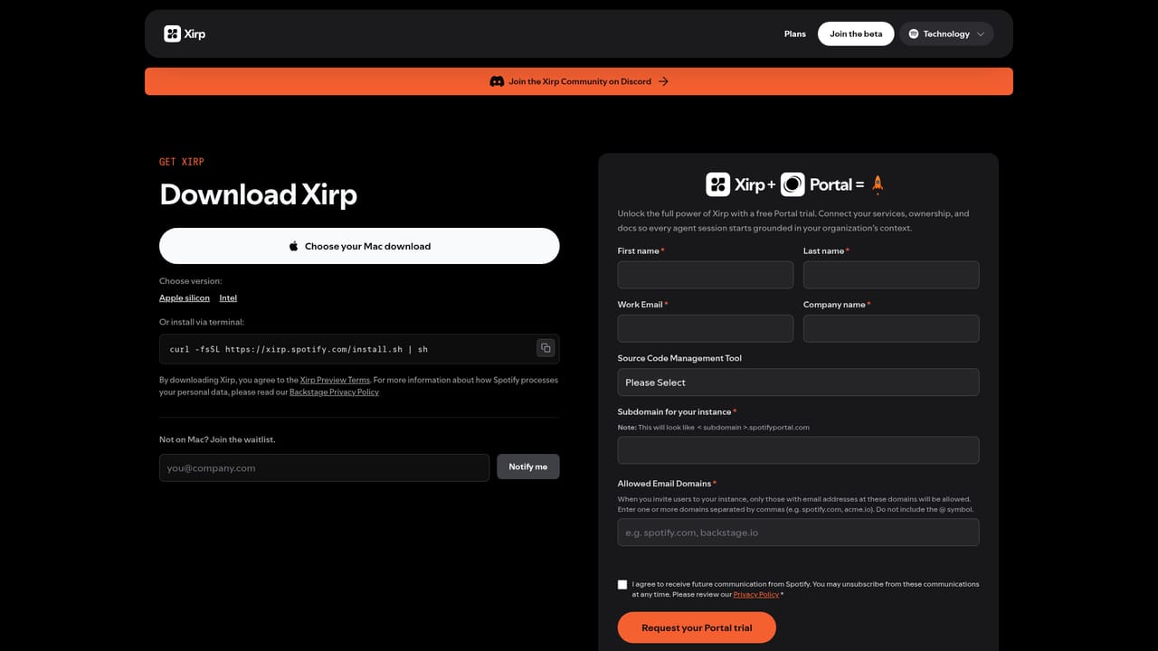 Xirp by Spotify — Request access to the beta