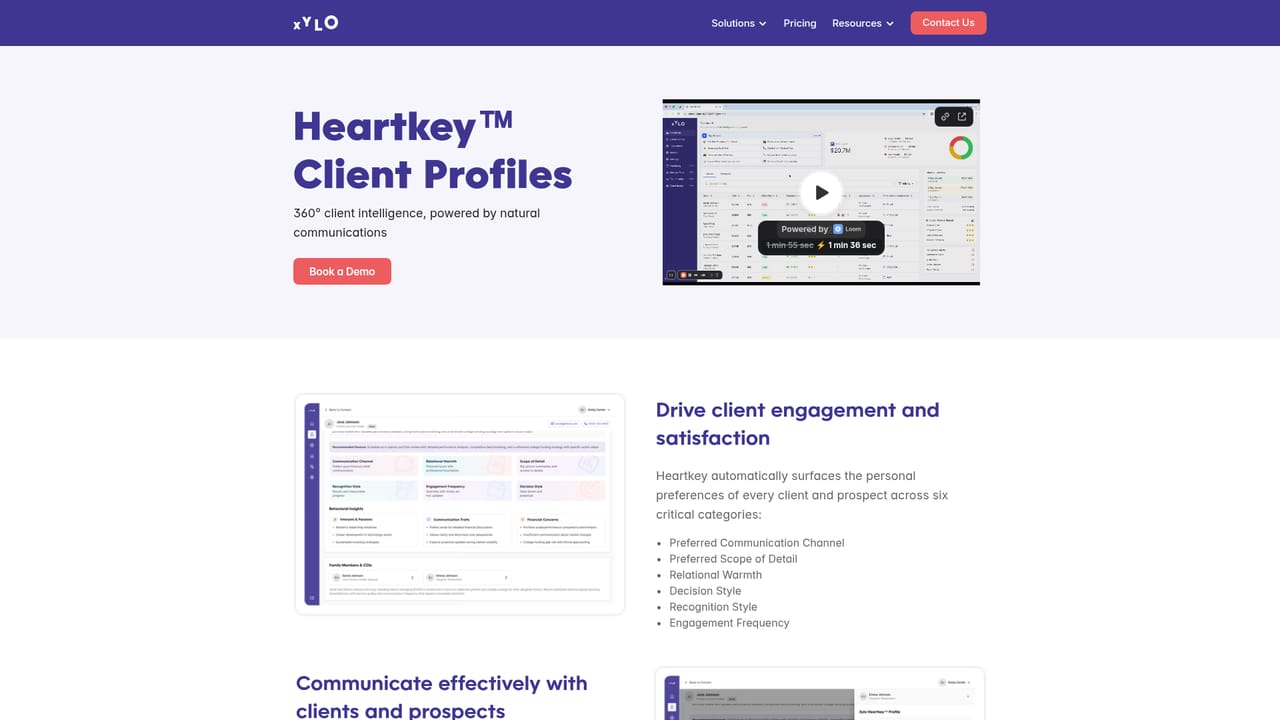Xylo AI — Review client profiles in HeartKey