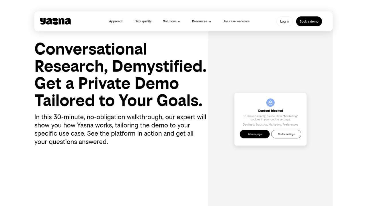 Yasna — See the AI moderator in action
