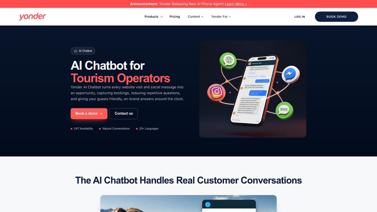 Yonder — Train the chatbot on your business