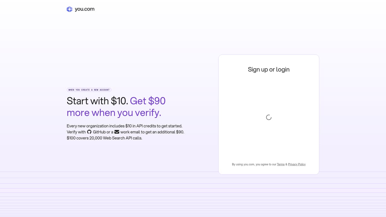 You — Create a free API key