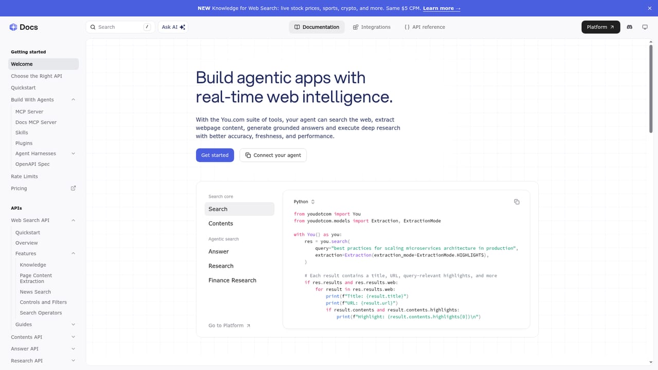 You — Review the API documentation