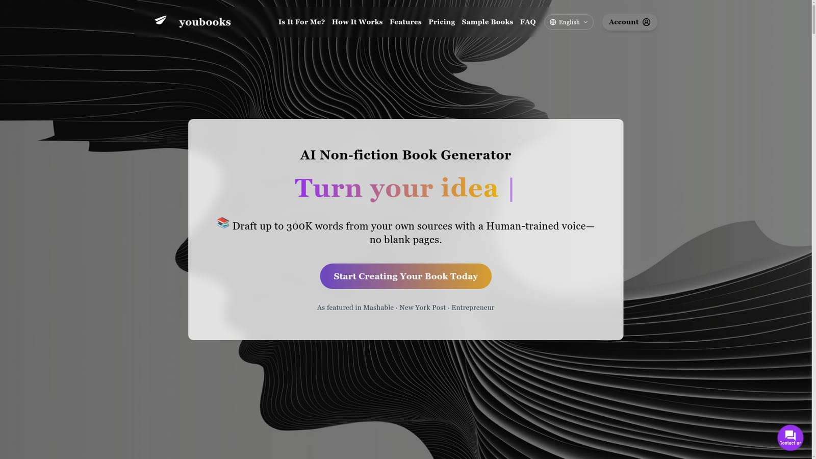Youbooks — Create an account and start a book project