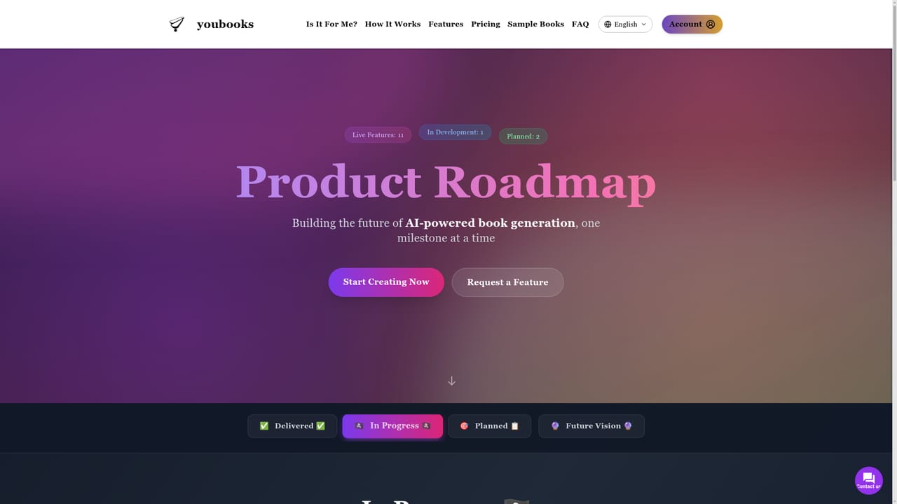 Youbooks — Check the roadmap and help centre