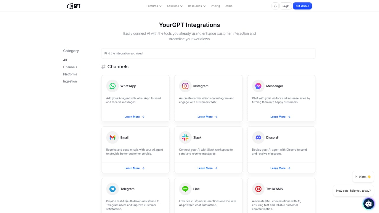 YourGPT — Deploy to your channels