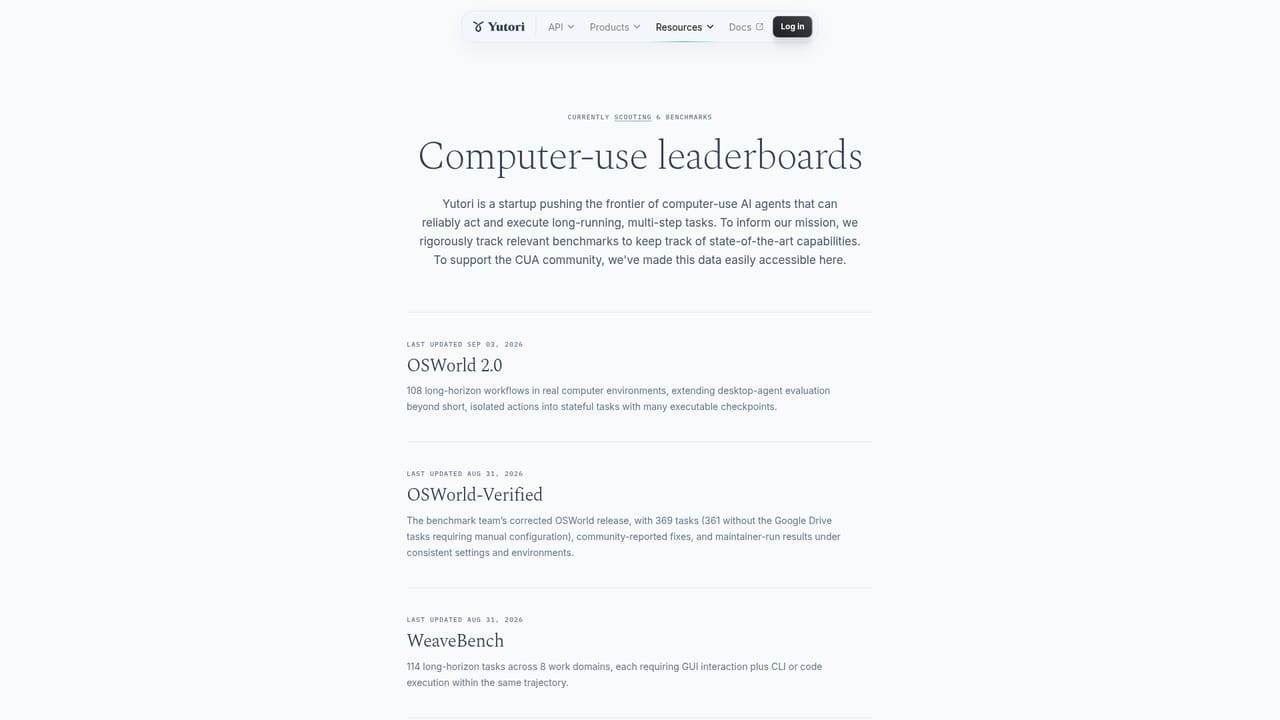 Yutori — Check benchmark context if you are technical