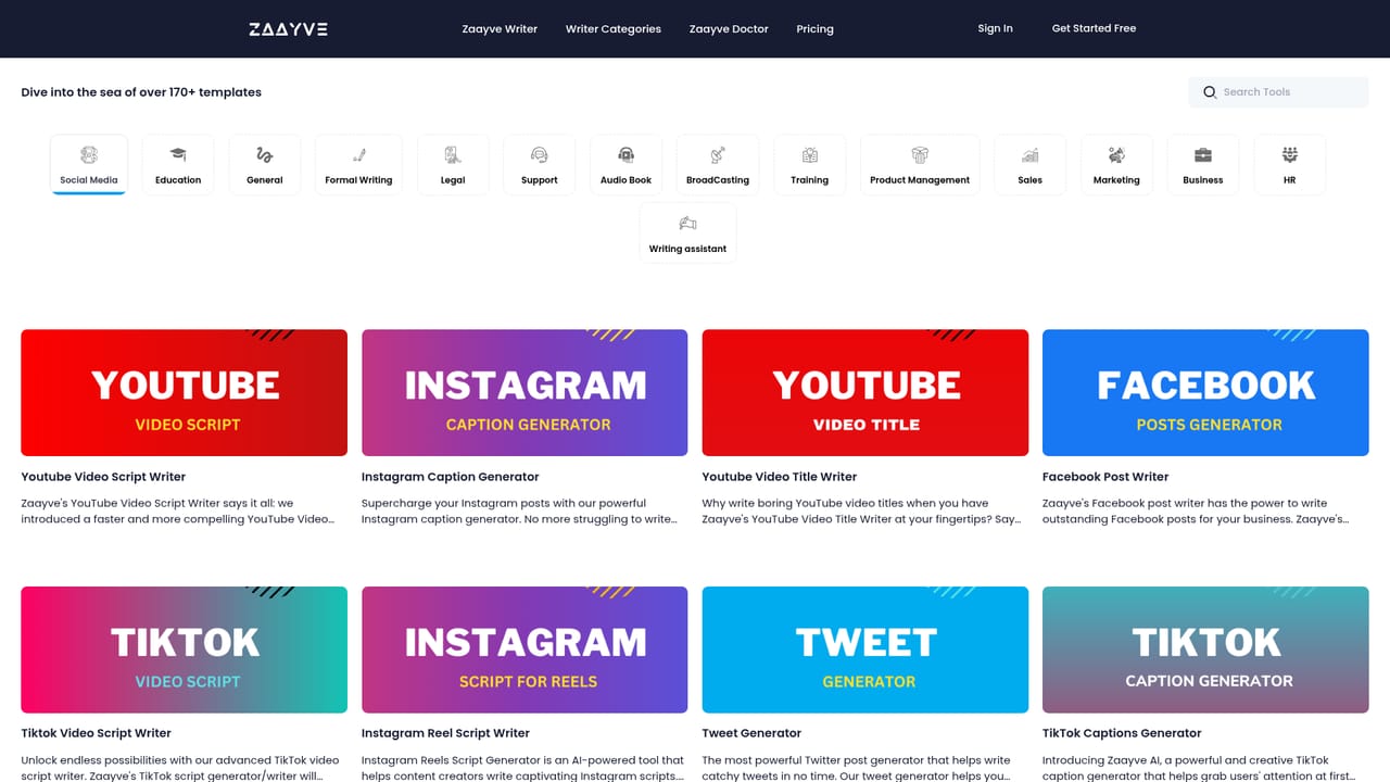 Zaayve — Browse the template directory