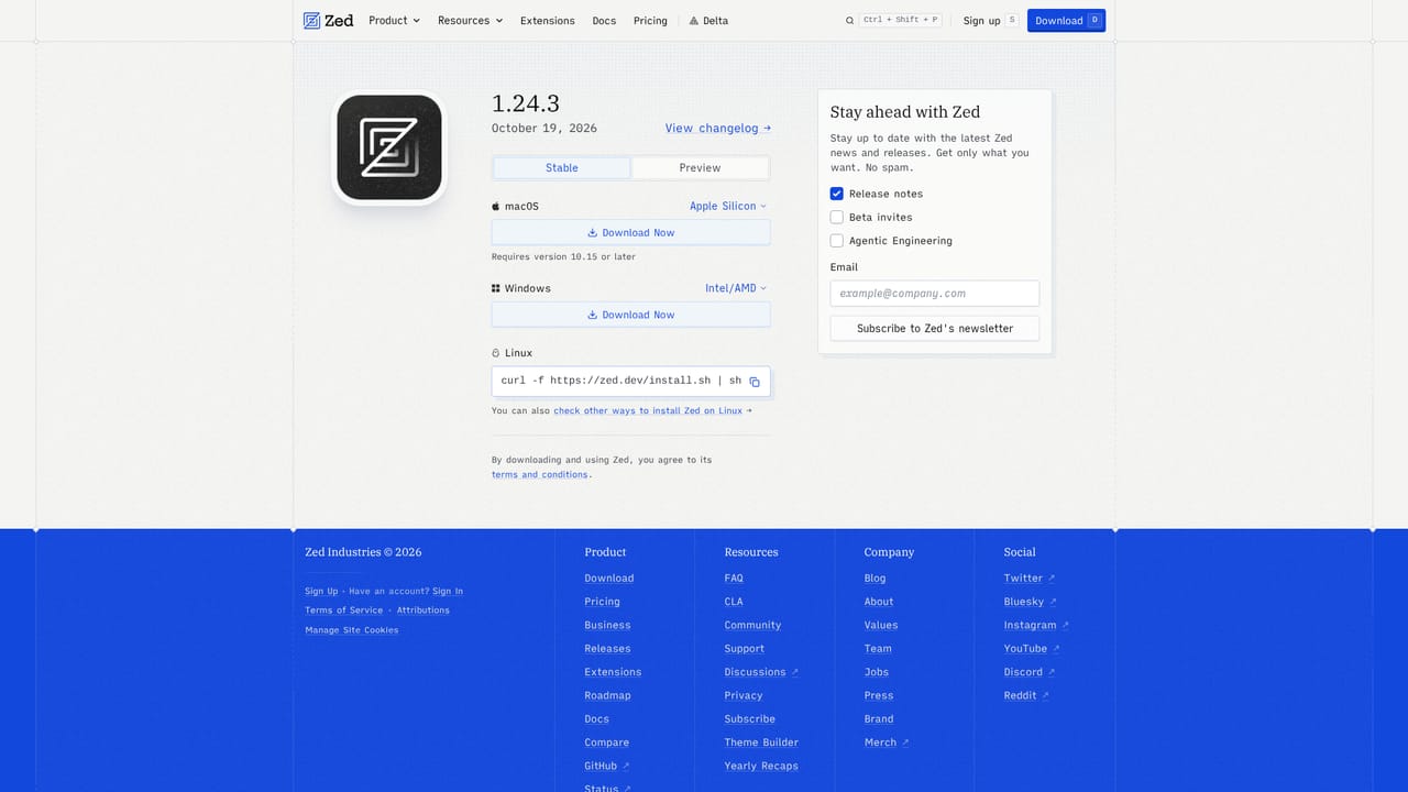 Zed — Download and install Zed