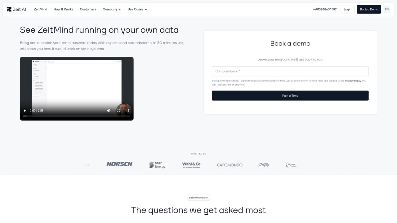 Zeit AI — Book a demo with the team