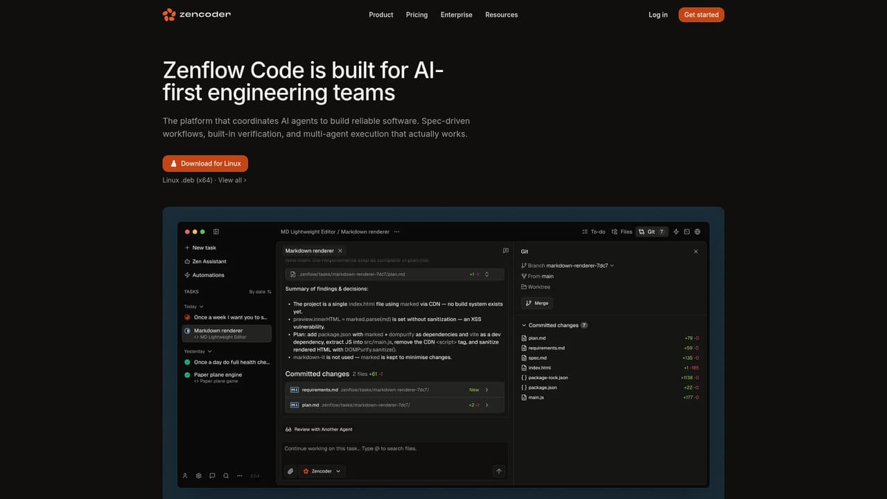 Zencoder — Read up on Zenflow Code workflows