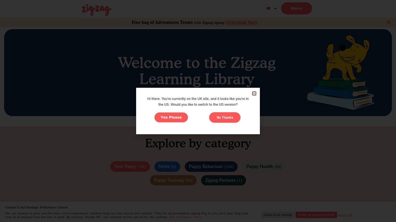 Zigzag Puppy Training — Read up on the topic behind the lesson