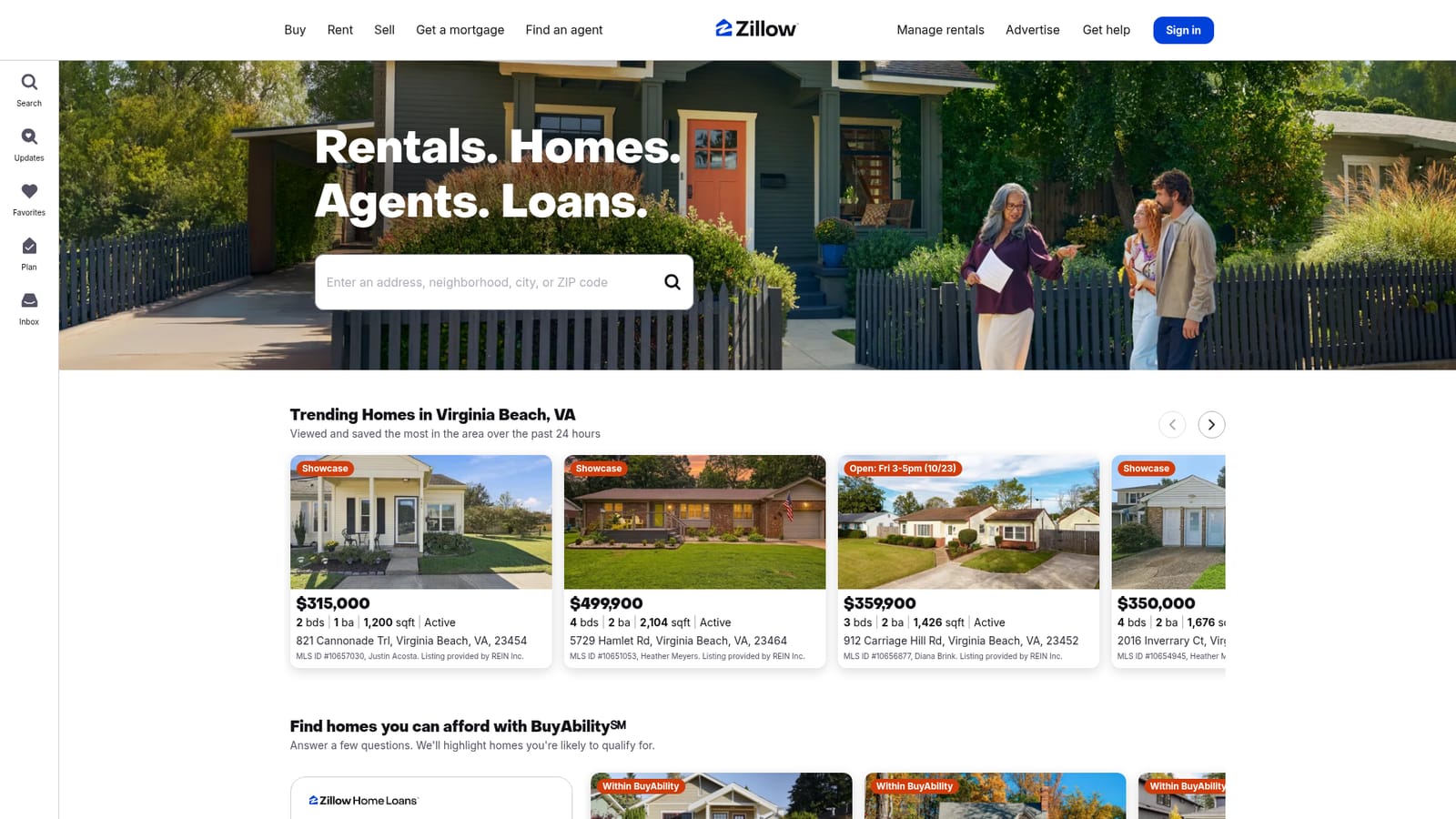 Zillow — Review trending and Selling Soon shortlists