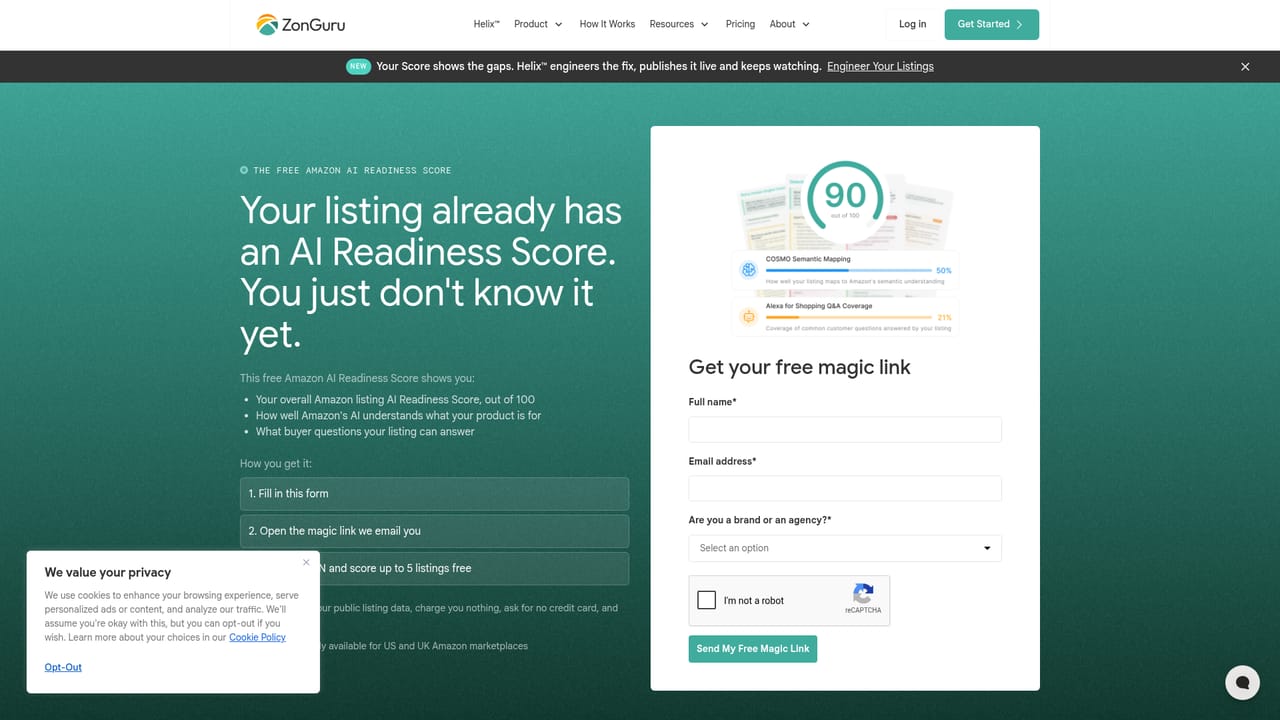 ZonGuru — Check a live listing with the free AI Readiness Score