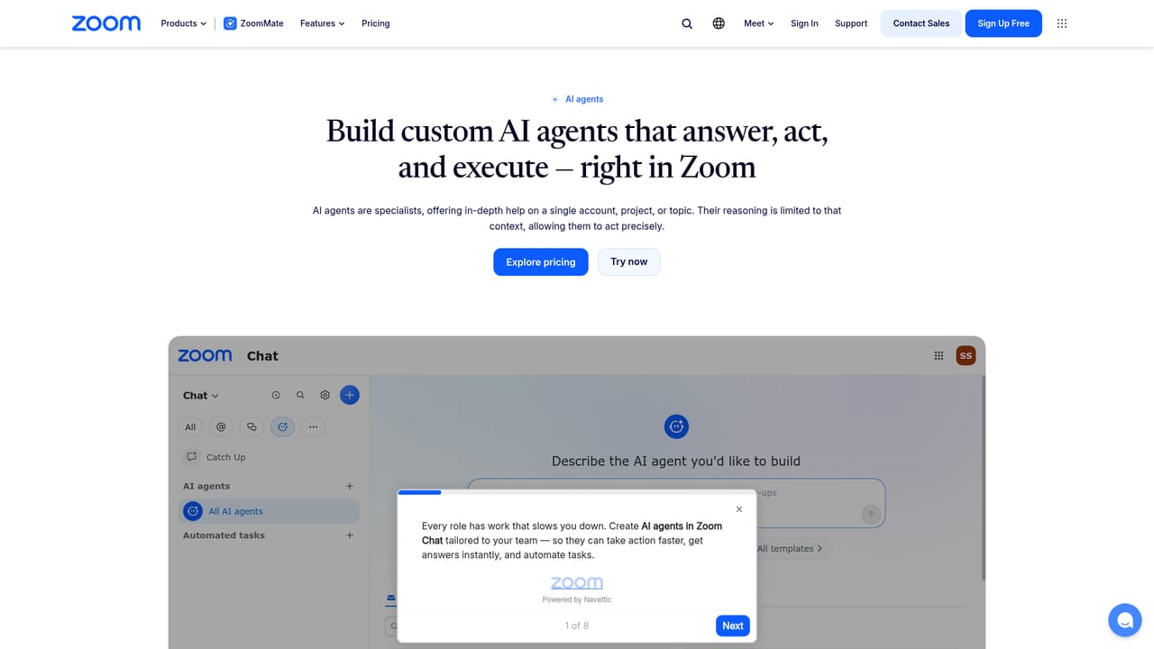 Zoom AI Companion — Deploy an agent or a workflow