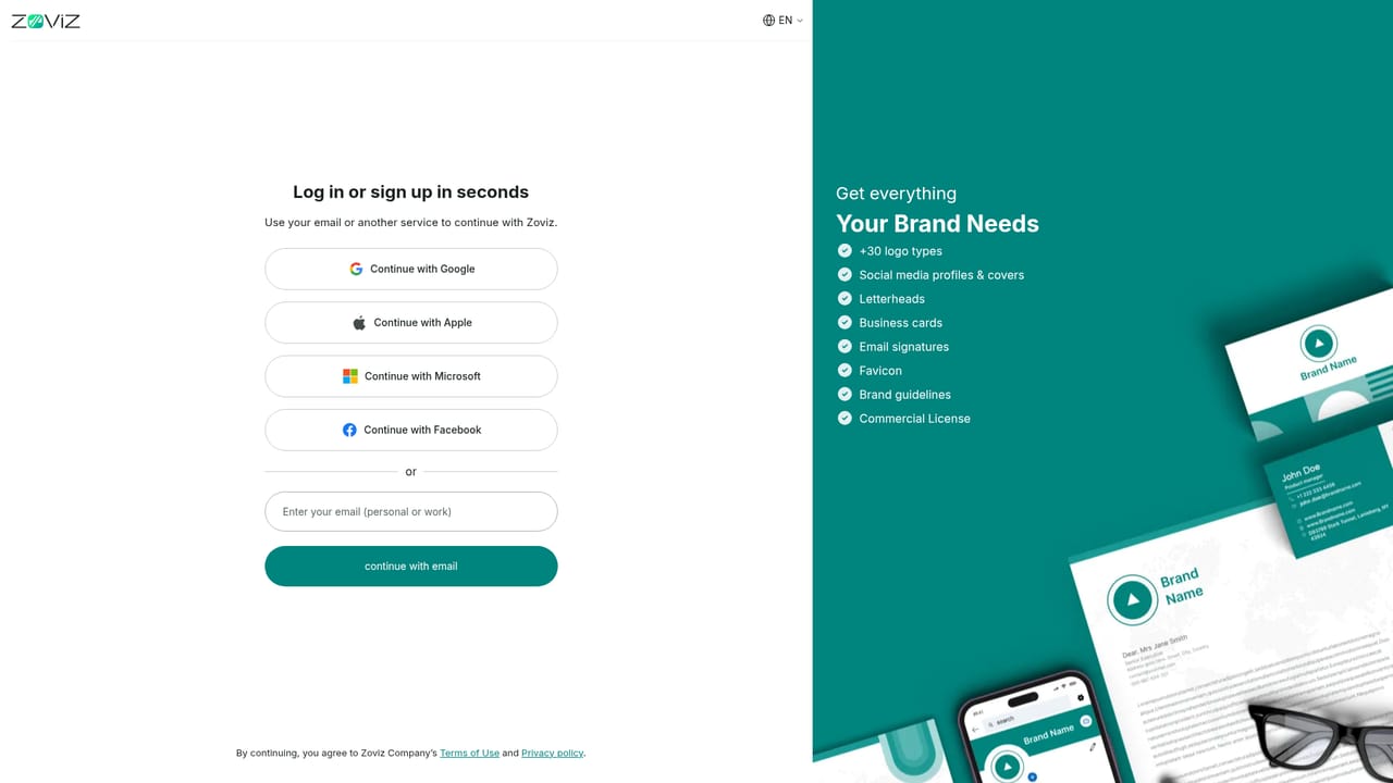 Zoviz — Fill in your brand profile