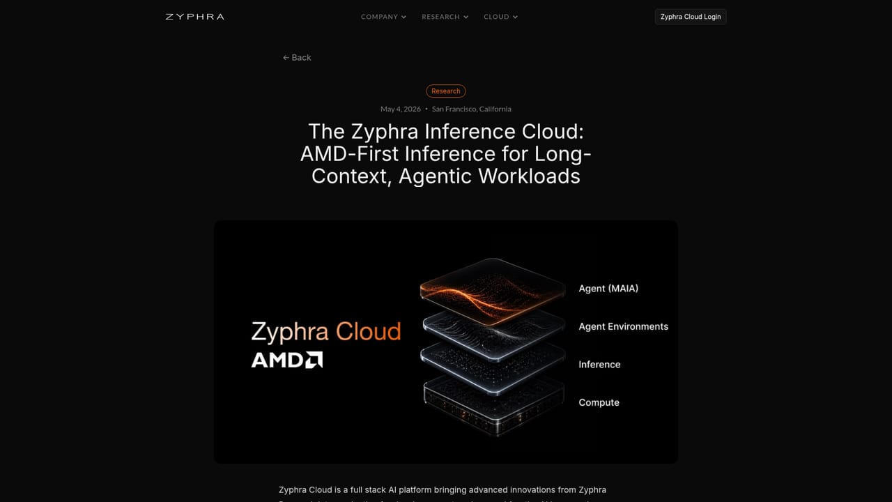 Zyphra Cloud — Read the inference cloud technical overview