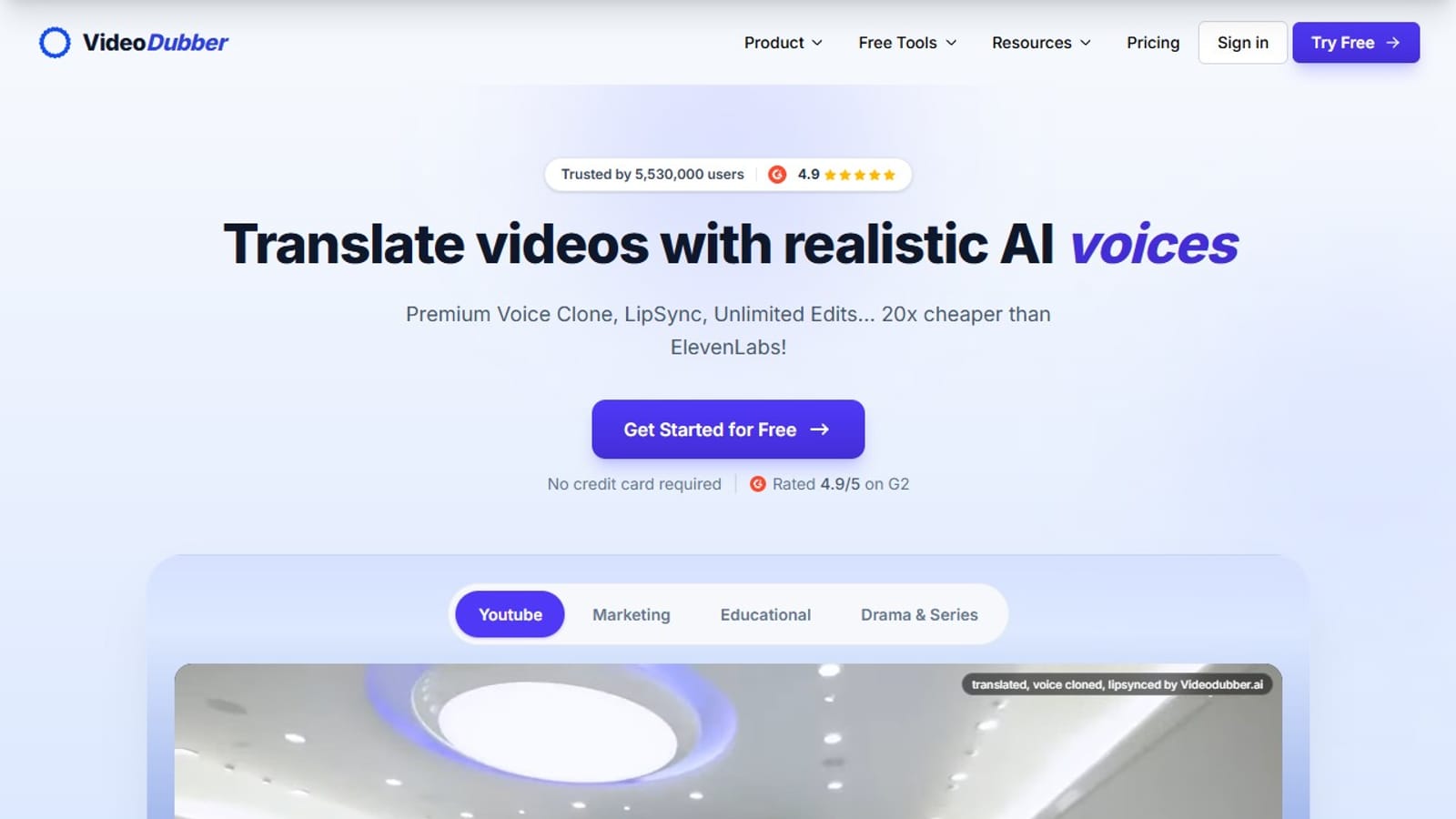 VideoDubber — Create a free account